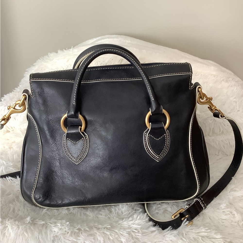 Dooney and Bourke black satchel in smooth leather - Picture 3 of 11